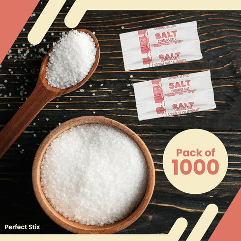Packets .6 1000 Packets (Packaging Perfect Stix Iodized Salt - Grams - may vary.)