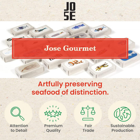 3, 125g Pack 3 Canned Tuna Fillets in Olive Oil by Jose Gourmet, Wild Caught Portuguese Tuna, Canned Fish in Olive Oil