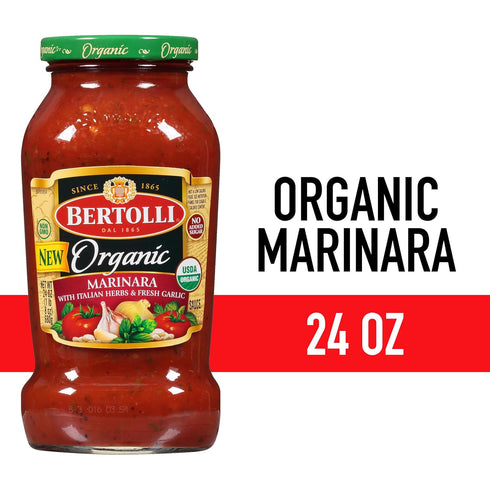 24 oz. Bertolli Organic Marinara with Italian Herbs & Fresh Garlic Pasta Sauce