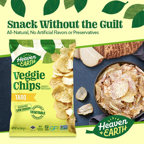 Heaven & Earth Taro Chips, 5oz, Pack of 2