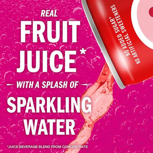8.4 OZ, 24 IZZE Sparkling Water Juice Beverage Blend, Strawberry, No Sugar Added, FL Cans