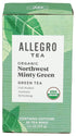 Allegro Tea, Organic Northwest Minty Green Tea Bags, 20 Count