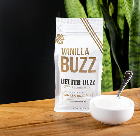 20 (Pack 1), Better Buzz Vanilla Coffee Creamer (Vanilla Buzz) Ounce of Powder Creamer Drink Mix for Flavored Latte