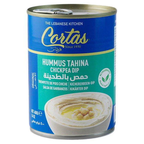 Cortas Hummus (Pack 6), 14oz 6 - Tahini Chickpea Dip of Ready to Serve, X
