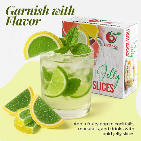 3 Gummies Gummies NY Spice Shop Key Lime Fruit Slices Candy - Pound Sweet Citrus Flavor Chewy Jelly Fruit Slices Candy