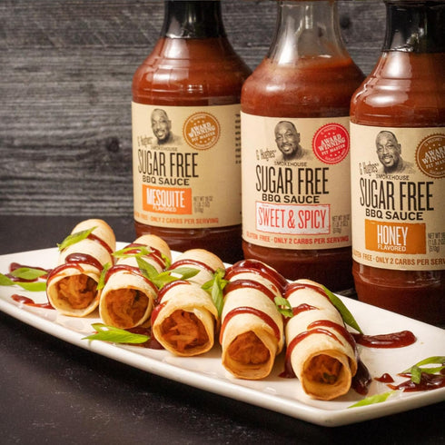 18 oz (3-Pack) G Hughes Sugar Free Sweet & Spicy BBQ Sauce - Sweet Chili Sauce, Sugar Free Asian Sauces, Low Carb BBQ