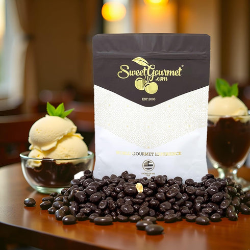 1 SweetGourmet Premium Dark Chocolate Covered Peanuts Candy, Pound