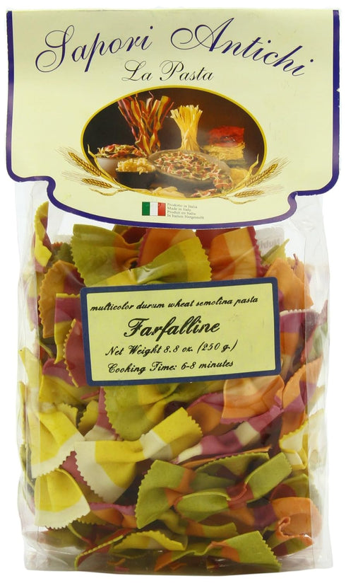 Sapori Antichi Pasta, Multicolor Farfaline Bowtie, 8-Ounce