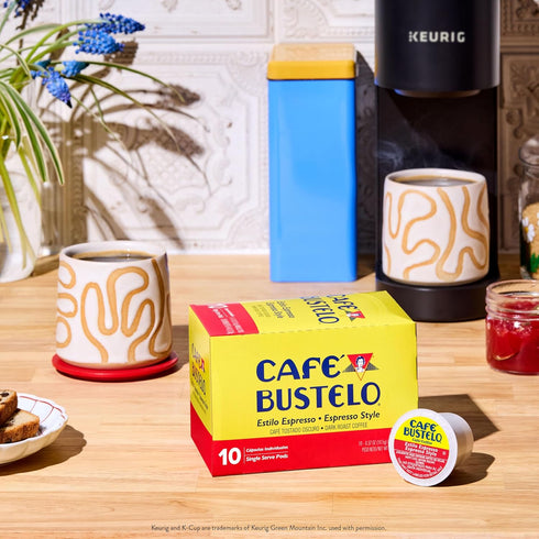 10 Count (Pack 6) Caf Bustelo Espresso Style Dark Roast, Single Serve Coffee Pods