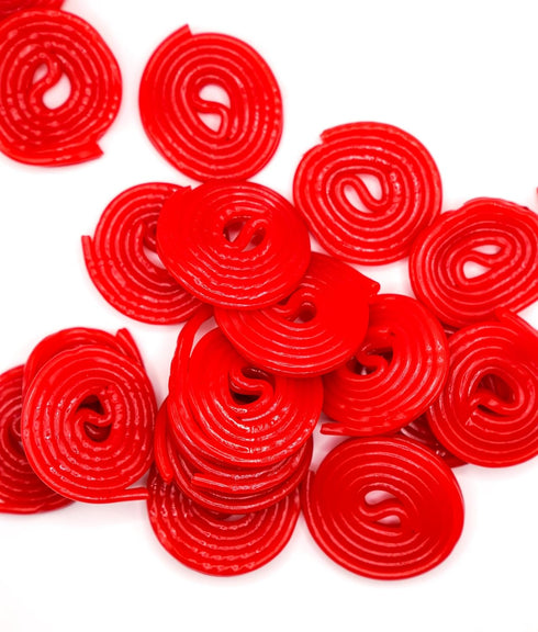 Red Strawberry Broadway Licorice Wheels, 1 lb of Bulk Fresh Sweet Strawberry Licorice