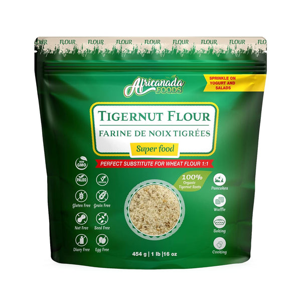 Africanada Foods All-Natural Tigernut Flour Gluten-Free, Paleo & Vegan Friendly | Ideal for Baking,
