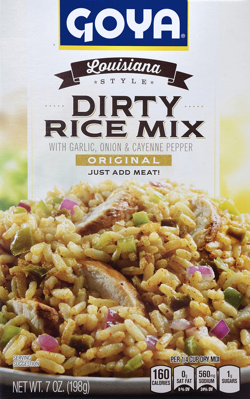 7 (Pack 12) Goya Foods Louisiana Style Dirty Rice Mix, Ounce