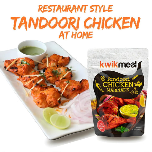 12 8 Oz (226 2 Pack KwikMeal Restaurant-Style Punjabi Tandoori Chicken Marinade Paste | Authentic North Indian Tandoori