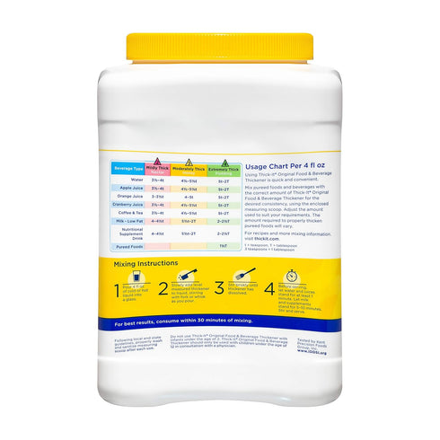 36 oz (Pack 2) Thick-It Original Food & Beverage Thickener, Flavorless Powder for Dysphagia (IDDSI), Digestible