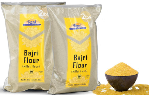32oz (2lbs) 908g Rani Bajri Flour (Pearl Millet) ~ All Natural | Vegan | Gluten Friendly | NON-GMO | Kosher | Indian