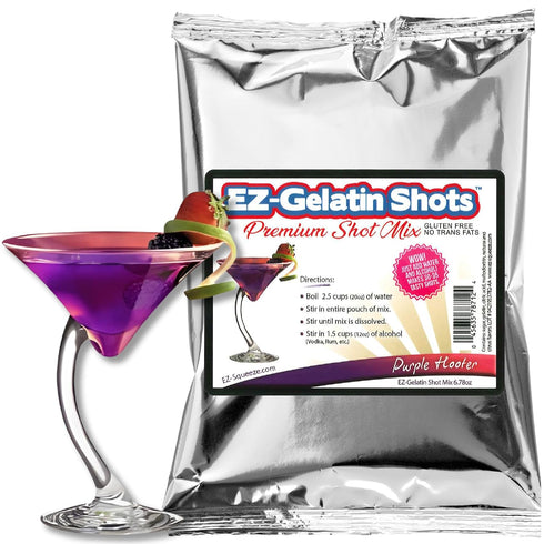 Purple Hooter Jello Shot Mix - 6.78 oz Premium Gluten-Free Mix for Tasty Jello Shots - Easy to Make EZ Gelatin Powder