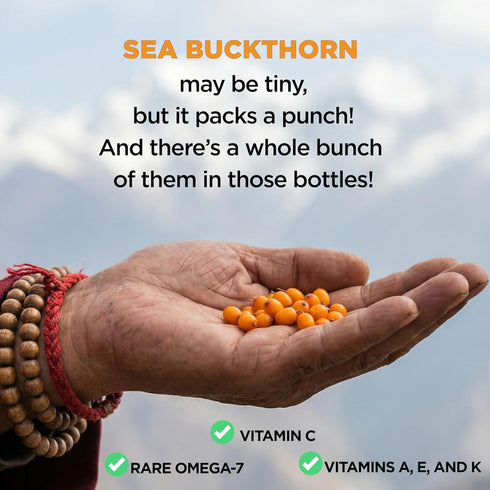 Immune 10 oz Miracle Sea Buckthorn Kids BERRY BOOM Organic Sea Buckthorn Juice for Kids | Strawberry, Grape & Apple