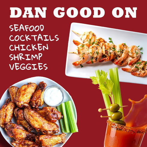 9 oz Dan-O's Outlaws Blackened Bloody Mary Seasoning, Bottle, All Purpose Seasoning for Chicken, Seafood, Drinks