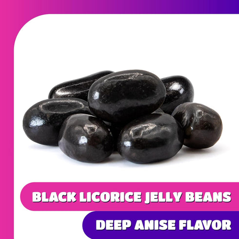 2 Pack Black Licorice Jelly Beans - Pound - Old Fashioned Candy - Bulk Jelly Beans for Candy Buffets, Gift Baskets