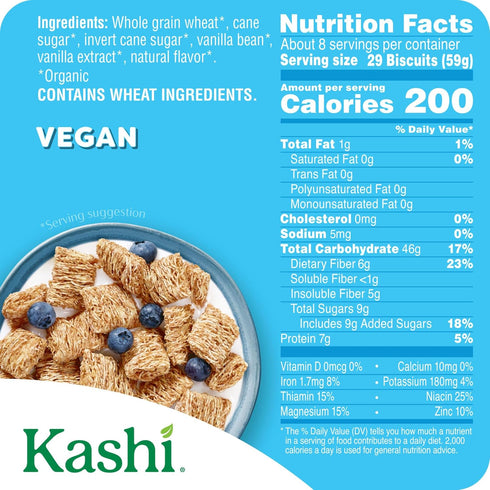 18oz (1 Kashi Breakfast Cereal, Organic, Fiber Cereal, Island Vanilla, Box Box)