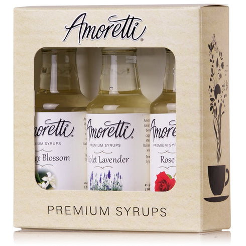 Amoretti Floral Syrups, 3 Pack