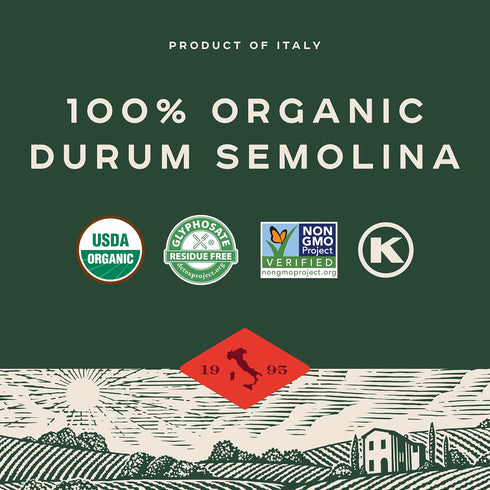16 Oz, 6 Pack Bionaturae Linguine Pasta Noodles - Durum Semolina Pasta, Kosher, High Protein, Non-GMO, USDA Certified
