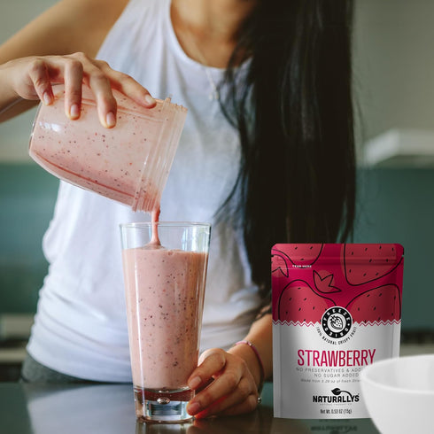 Naturallys 100% Packs 6 Freeze-Dried Fruit, All Natural Crispy Fruits, No Sugar Added, Non GDO, Kosher, Dehydrated