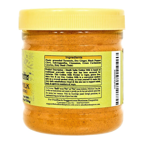 9 Shudh India Golden Milk Powder (Turmeric Latte) Turmeric Superfood Blend - Non-GMO,Vegan
