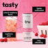 12 OZ 12 Pack Tru Glow Seltzer, Sparkling Water with Biotin, Vitamin C, Vitamin A & Real Raspberry Juice, Sweetened