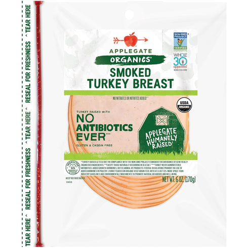 Applegate , Organic Smoked Turkey SL, 6 oz