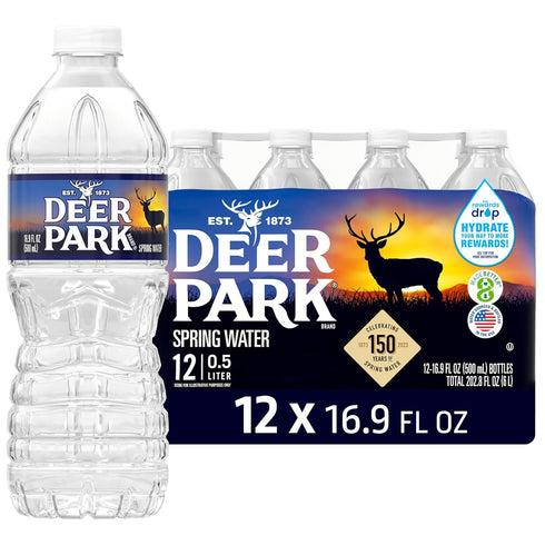 Deer Park Spring Water, 12 Pack - Crisp Refreshing Taste - 16.9