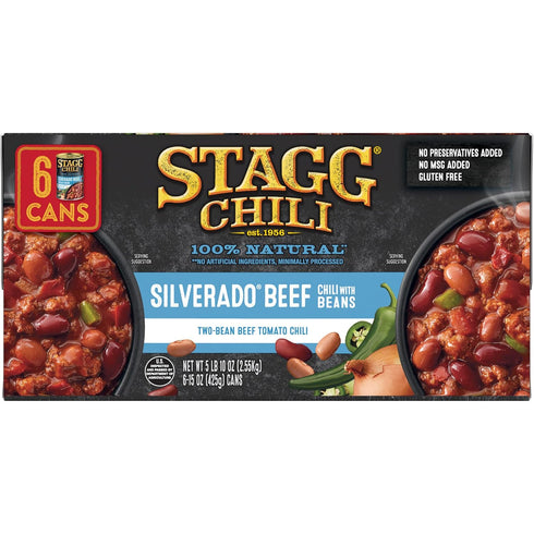 STAGG 15 (Pack 12) Silverado Beef Chili with Beans, Ounce