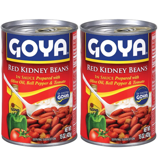 Goya Red Kidney Beans Canned in Sauce (Guisadas), Ready-to-Serve, Rich and Hearty,