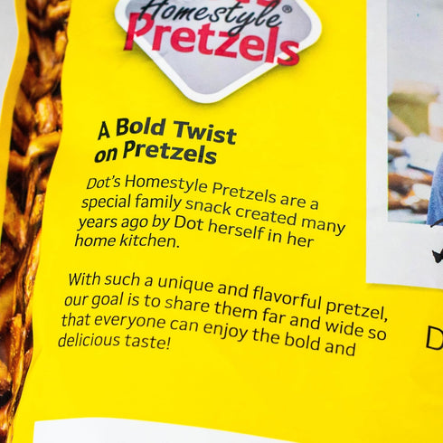 1, 24oz Dot's Honey Mustard Seasoned Pretzel Twist - Sweet and Tangy Mustard Honey Pretzel Sticks - bag