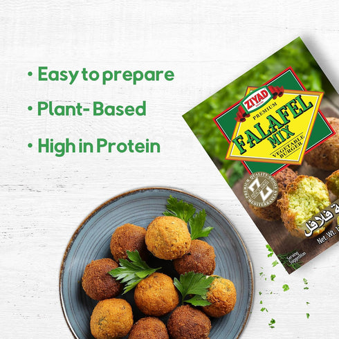 12 oz Ziyad Falafel Dry Mix - Gluten-Free, Vegan, Non-GMO, No Additives, No Preservatives - Vegan/Vegetarian Spice Mix