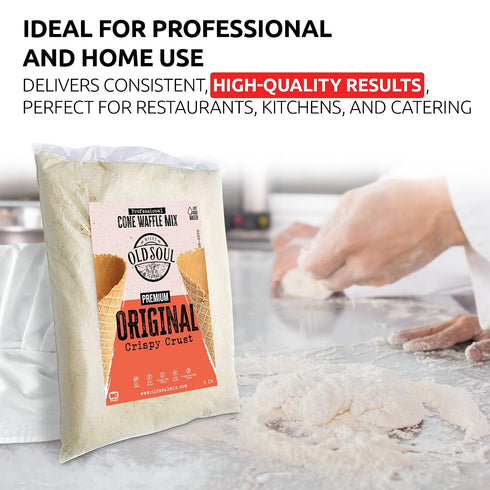 5 Lbs 112 (5 Lbs, OldSoul Professional Cone Waffle Mix | Original Flavour | | Ice Cream Cones Traditional)