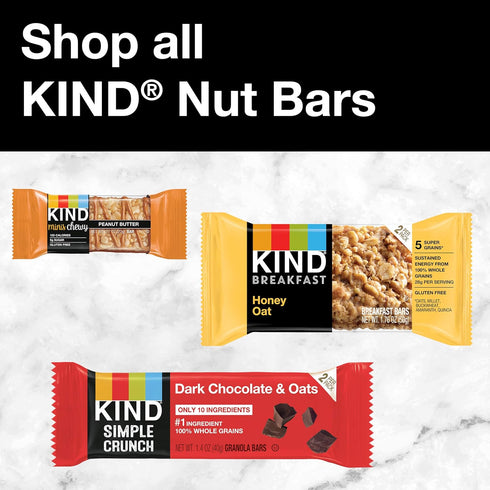1.2 OZ (40 Count) KIND HEALTHY GRAINS Peanut Butter Dark Chocolate Bars, Gluten Free Snacks, Bars