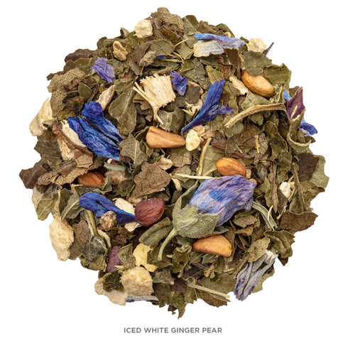 Tea Forte Tea Over Ice White Ginger Pear - Premium Organic Caffeinated Iced Tea Blend, 5 Count