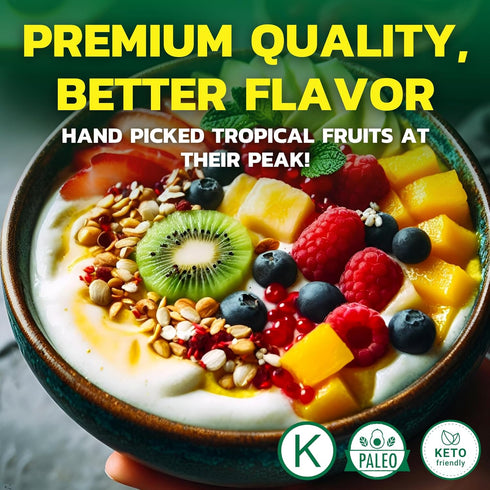 14 Oz (Pack 6) Native Forest Organic Tropical Fruit Salad - Canned Fruit in Natural Juice, Tropical Fruit Cocktail