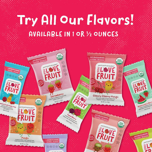 Pack, packed, Pack, 1.0 oz (Pack 12) YOU LOVE FRUIT - SOUR APPLE All Natural Fruit Snacks, Healthy Snack Real Fruit!