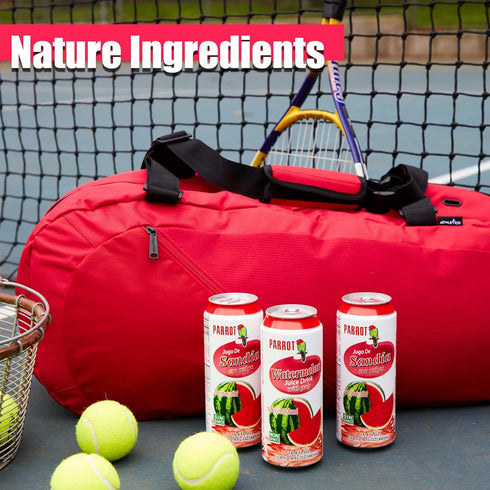 16.4 oz.(Pack 12) Parrot Brand Watermelon Juice Drink with Pulp fl.