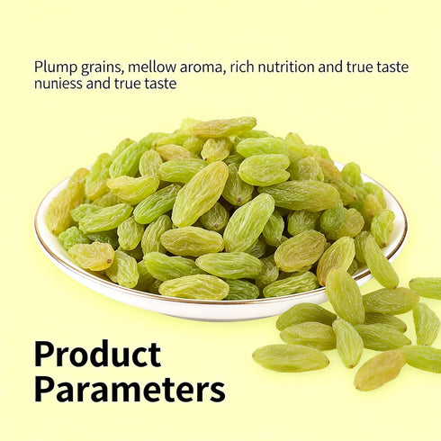 KLYso 500g Premium Green Raisins - Ready-to-Eat Soft & Juicy Dried Fruit Snack, No Washing Needed, Perfect For Baking