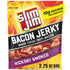Slim Jim Smoked Bacon Jerky, Hickory Flavor, 10g Protein Per Serving, 2.75