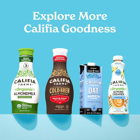 25.4 Oz, Califia Farms - Organic Vanilla Almond Milk Coffee Creamer, Dairy Free, Plant Based, Vegan, Gluten Free, Non