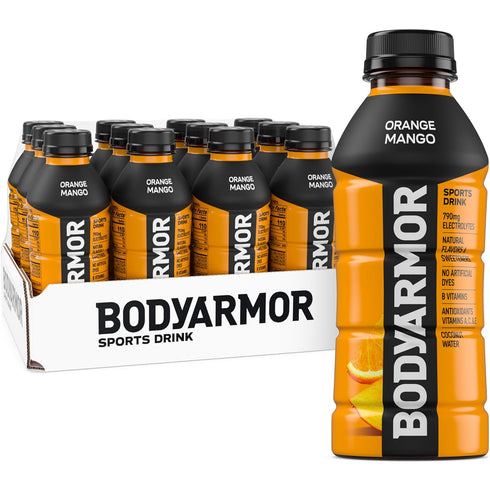 BODYARMOR Sports Drink Sports Beverage, Orange Mango, Coconut Water Hydration, Natural Flavors