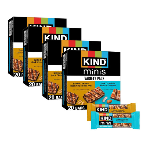 KIND Mini Snack Bars Variety Pack, Gluten Free, Low Sugar, Low Calorie