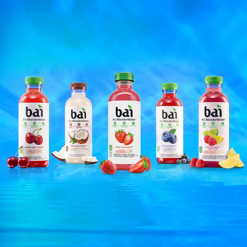 18 12 Pack Bai Antioxidant Infused Water Beverage, Molokai Coconut, with Vitamin C and No Artificial Sweeteners, Fluid