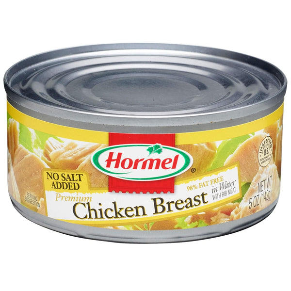 Hormel Premium No Salt Added Canned Chunk Chicken Breast in Water, 5