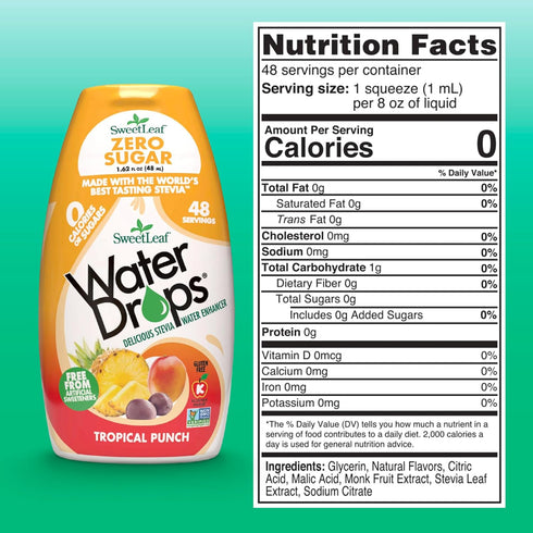 1.62 Oz (Pack 6) SweetLeaf Water Flavoring Drops - Stevia Water Enhancer, Sugar Free, Zero Calorie Water Additive