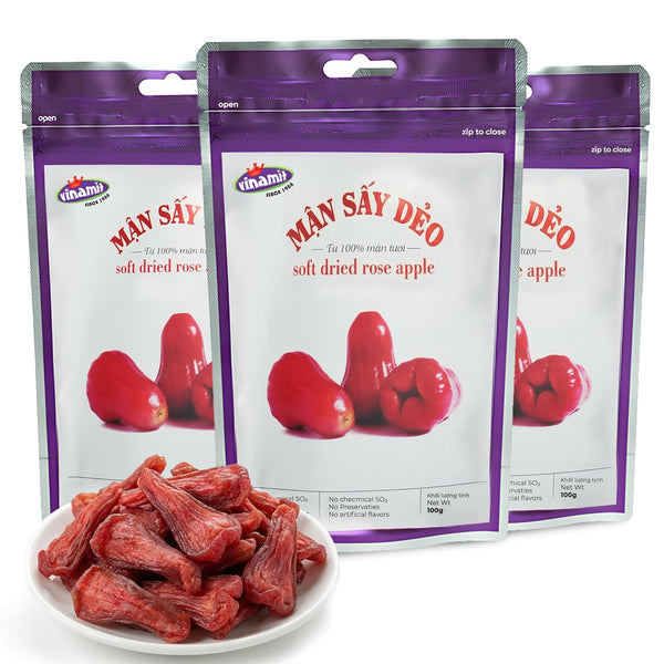Vinamit Soft Dried Rose-Apple | Dried Plums Pack 3 of 3.5 oz